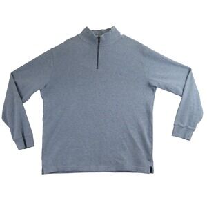 Rodd & Gunn Quarter Zip Pullover Mens XL Blue Heather Preppy Coastal